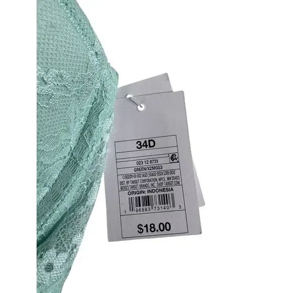 Auden push up plunge coverage underwire bra 34D NWT - Picture 2 of 5